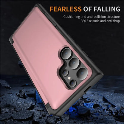 For Samsung Galaxy S21 Ultra 5G Kickstand Back Cover TPU+PC Dual Layer Phone Case