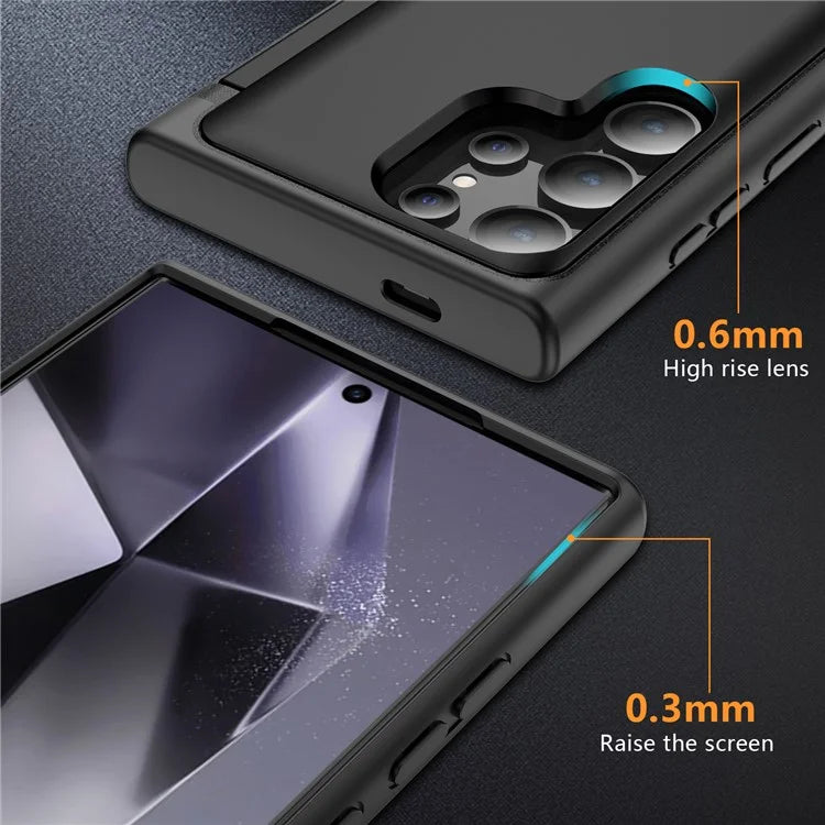 For Samsung Galaxy S21 Ultra 5G Kickstand Back Cover TPU+PC Dual Layer Phone Case