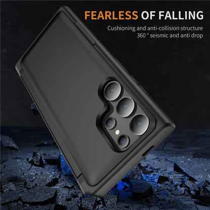 For Samsung Galaxy S21 Ultra 5G Kickstand Back Cover TPU+PC Dual Layer Phone Case