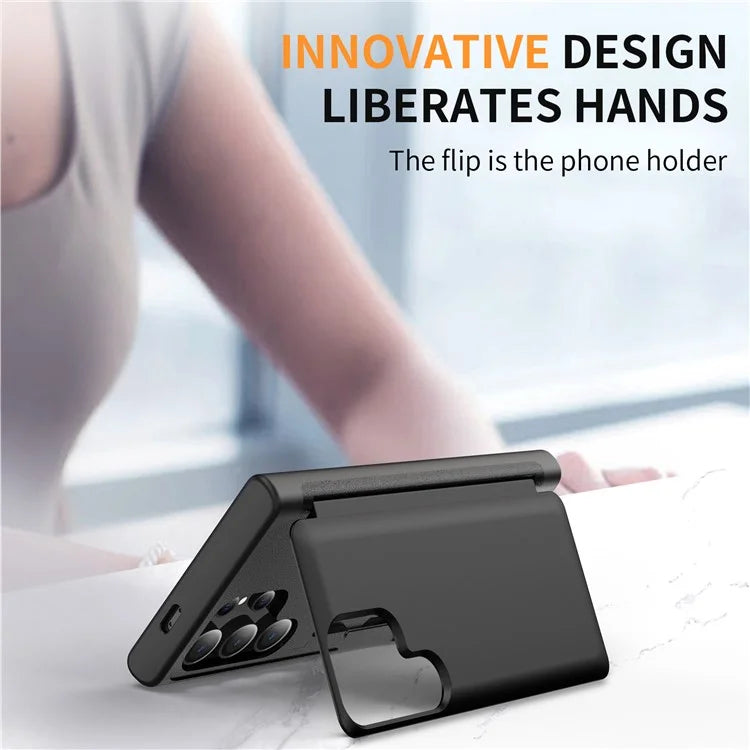 For Samsung Galaxy S21 Ultra 5G Kickstand Back Cover TPU+PC Dual Layer Phone Case