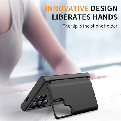 For Samsung Galaxy S21 Ultra 5G Kickstand Back Cover TPU+PC Dual Layer Phone Case
