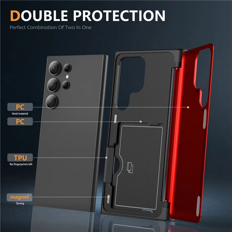 For Samsung Galaxy S21 Ultra 5G Kickstand Back Cover TPU+PC Dual Layer Phone Case