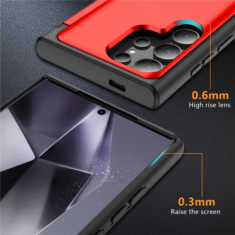 For Samsung Galaxy S21 Ultra 5G Kickstand Back Cover TPU+PC Dual Layer Phone Case