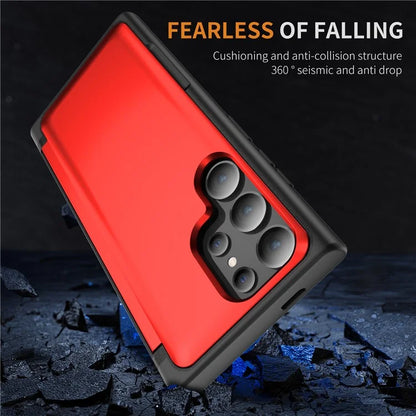 For Samsung Galaxy S21 Ultra 5G Kickstand Back Cover TPU+PC Dual Layer Phone Case