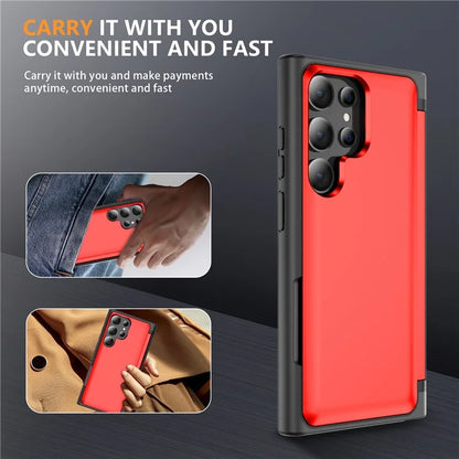 For Samsung Galaxy S21 Ultra 5G Kickstand Back Cover TPU+PC Dual Layer Phone Case