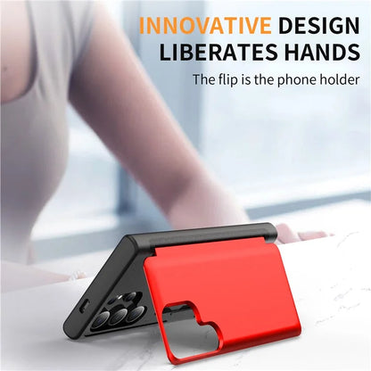 For Samsung Galaxy S21 Ultra 5G Kickstand Back Cover TPU+PC Dual Layer Phone Case