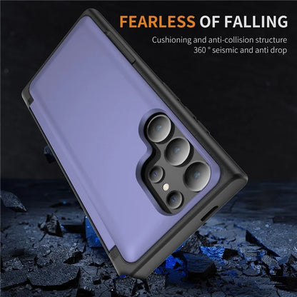 For Samsung Galaxy S21 Ultra 5G Kickstand Back Cover TPU+PC Dual Layer Phone Case