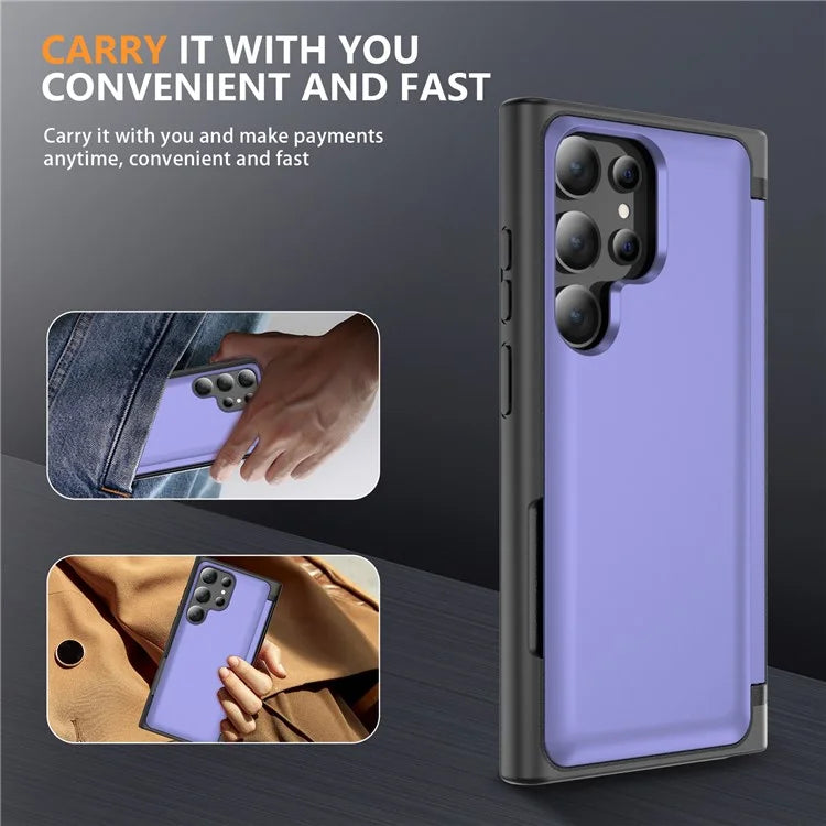 For Samsung Galaxy S21 Ultra 5G Kickstand Back Cover TPU+PC Dual Layer Phone Case