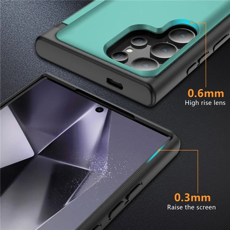 For Samsung Galaxy S21 Ultra 5G Kickstand Back Cover TPU+PC Dual Layer Phone Case
