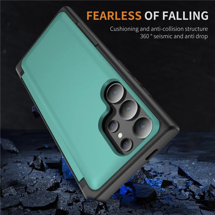 For Samsung Galaxy S21 Ultra 5G Kickstand Back Cover TPU+PC Dual Layer Phone Case
