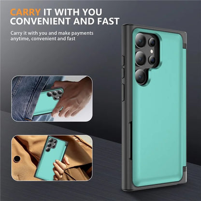 For Samsung Galaxy S21 Ultra 5G Kickstand Back Cover TPU+PC Dual Layer Phone Case