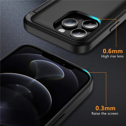 For iPhone 12 Pro Max Flip Kickstand TPU+PC Case Card Holder Phone Cover