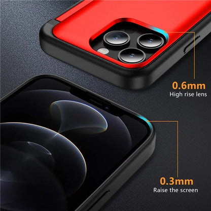 For iPhone 12 Pro Max Flip Kickstand TPU+PC Case Card Holder Phone Cover