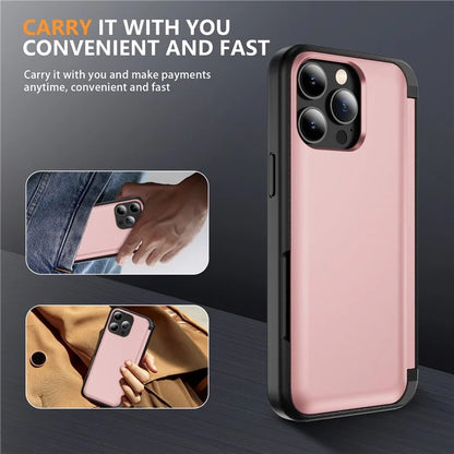 For iPhone 13 Pro Case TPU+PC Phone Cover with Kickstand / Card Holder Slot