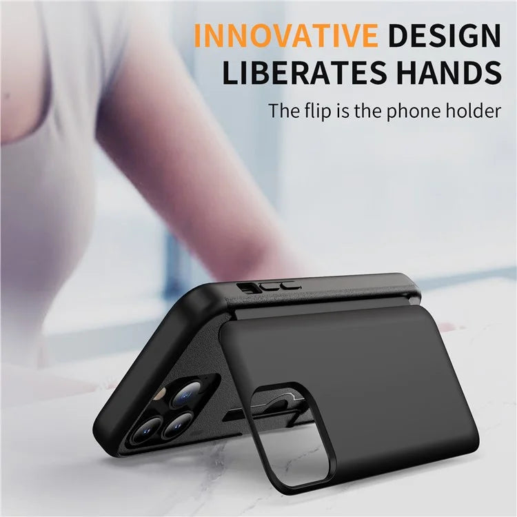 For iPhone 13 Pro Case TPU+PC Phone Cover with Kickstand / Card Holder Slot
