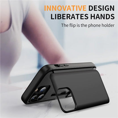 For iPhone 13 Pro Case TPU+PC Phone Cover with Kickstand / Card Holder Slot
