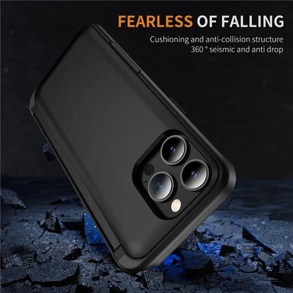 For iPhone 13 Pro Case TPU+PC Phone Cover with Kickstand / Card Holder Slot
