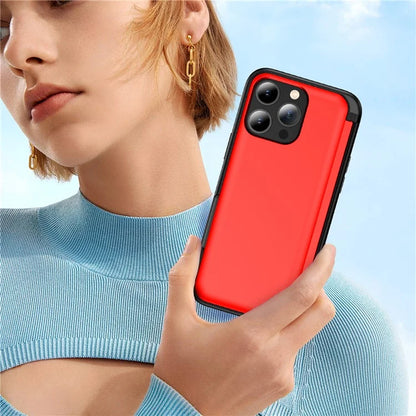 For iPhone 13 Pro Case TPU+PC Phone Cover with Kickstand / Card Holder Slot