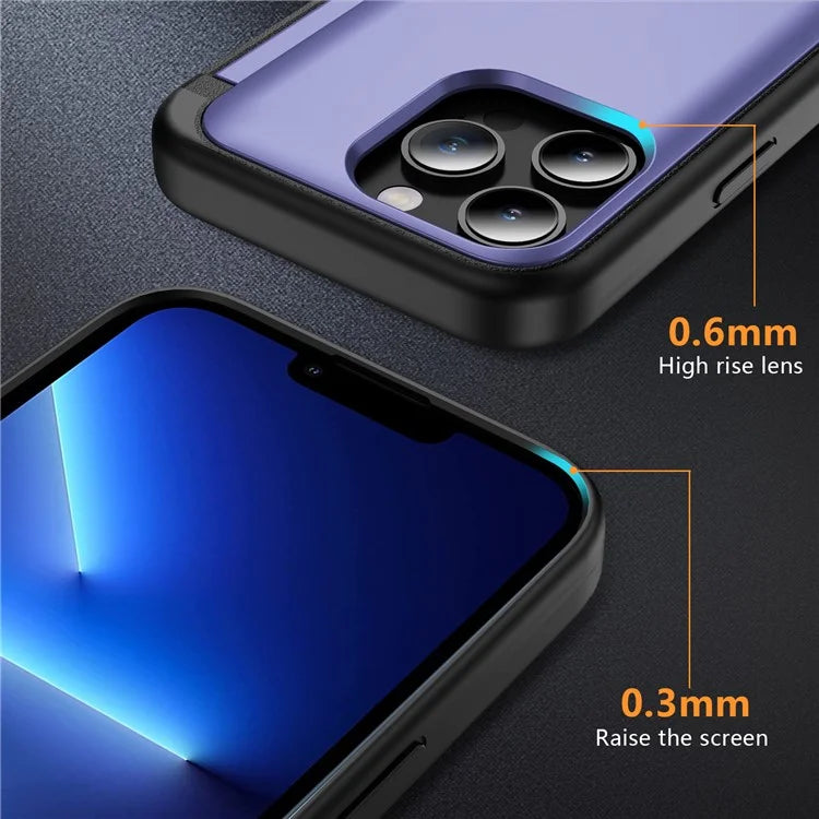 For iPhone 13 Pro Case TPU+PC Phone Cover with Kickstand / Card Holder Slot