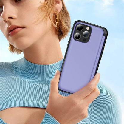 For iPhone 13 Pro Case TPU+PC Phone Cover with Kickstand / Card Holder Slot