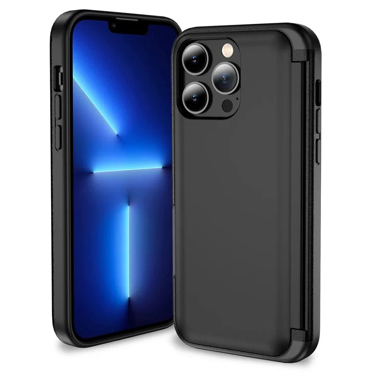 For iPhone 13 Pro Max Case Card Holder Kickstand TPU+PC 2-in-1 Phone Cover
