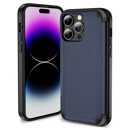 For iPhone 14 Pro Case Card Slot Flip Kickstand Back Phone Cover