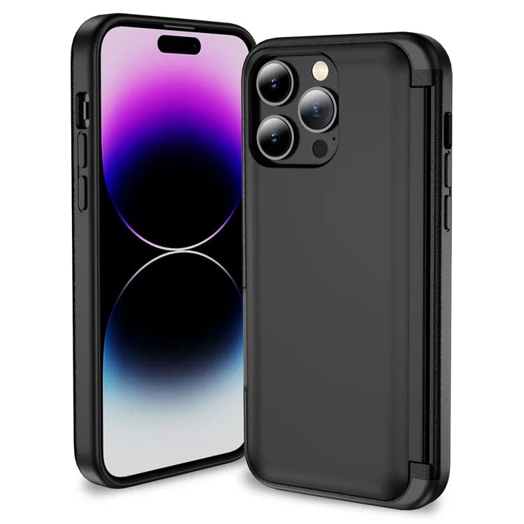 For iPhone 14 Pro Case Card Slot Flip Kickstand Back Phone Cover