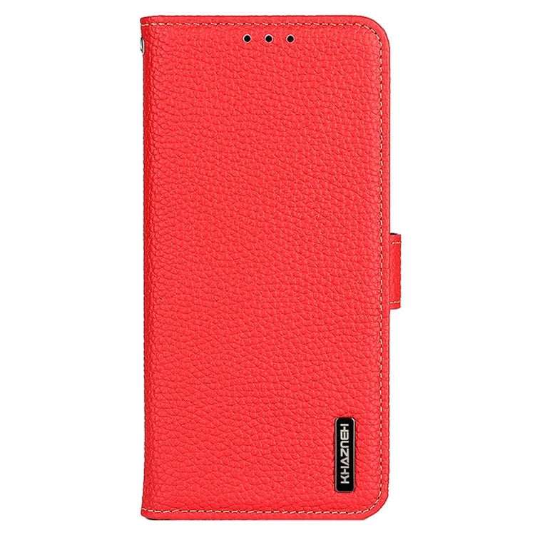 KHAZNEH Stand Case for Xiaomi Redmi A3 / Poco C61 4G Support Stand Genuine Cow Leather Phone Cover