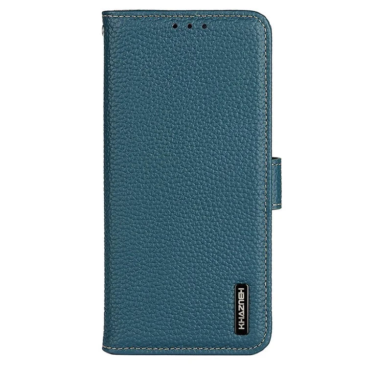 KHAZNEH Stand Case for Xiaomi Redmi A3 / Poco C61 4G Support Stand Genuine Cow Leather Phone Cover