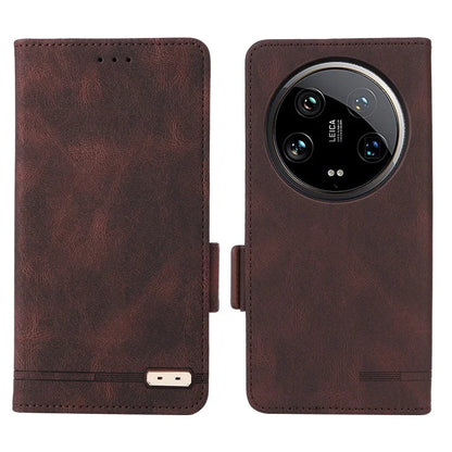 For Xiaomi 14 Ultra Wallet Case Hardware Decor PU Leather Stand Phone Cover