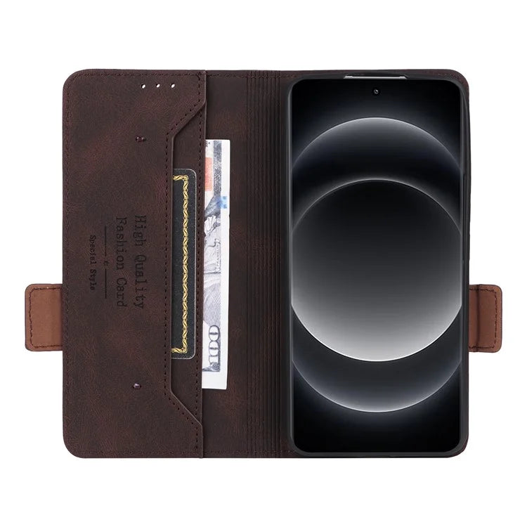 For Xiaomi 14 Ultra Wallet Case Hardware Decor PU Leather Stand Phone Cover