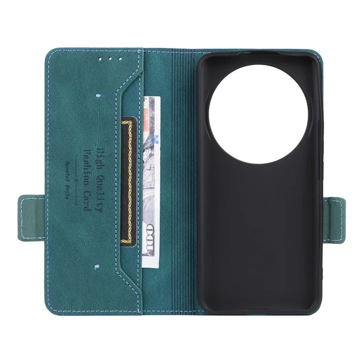 For Xiaomi 14 Ultra Wallet Case Hardware Decor PU Leather Stand Phone Cover