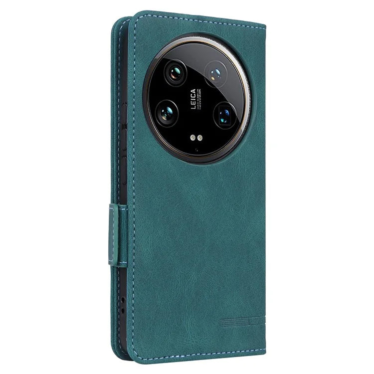 For Xiaomi 14 Ultra Wallet Case Hardware Decor PU Leather Stand Phone Cover