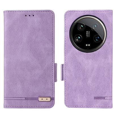 For Xiaomi 14 Ultra Wallet Case Hardware Decor PU Leather Stand Phone Cover