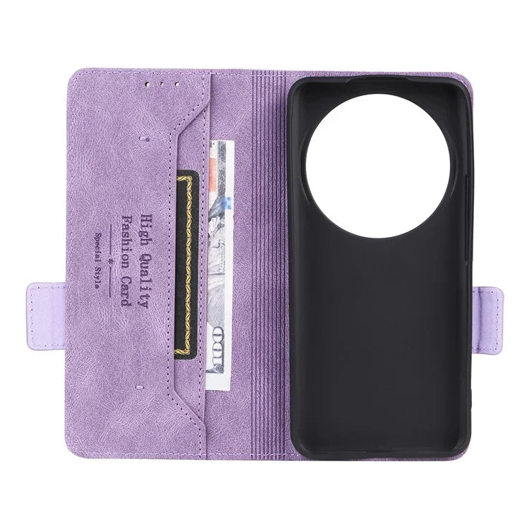 For Xiaomi 14 Ultra Wallet Case Hardware Decor PU Leather Stand Phone Cover