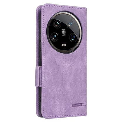 For Xiaomi 14 Ultra Wallet Case Hardware Decor PU Leather Stand Phone Cover