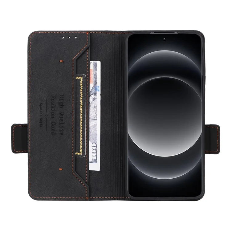 For Xiaomi 14 Ultra Wallet Case Hardware Decor PU Leather Stand Phone Cover