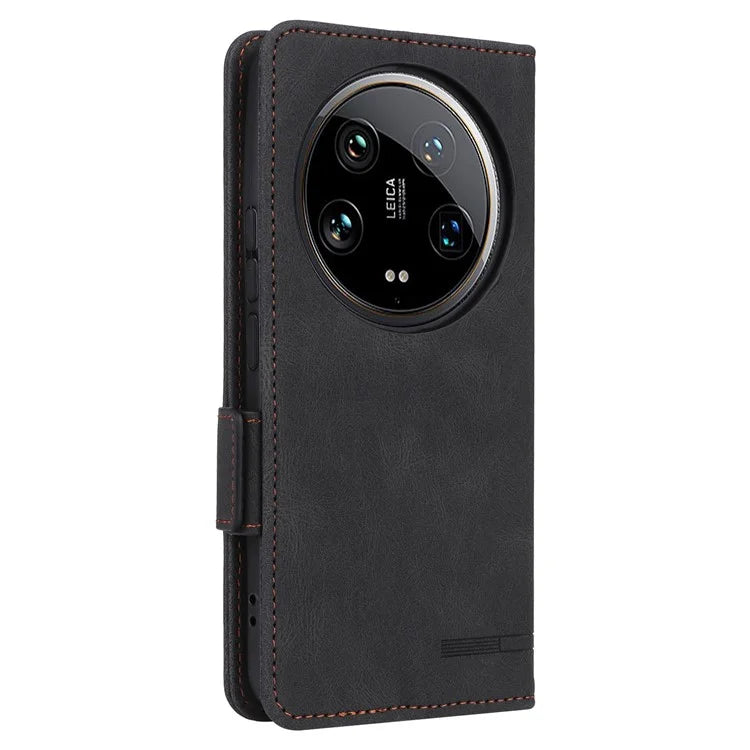 For Xiaomi 14 Ultra Wallet Case Hardware Decor PU Leather Stand Phone Cover