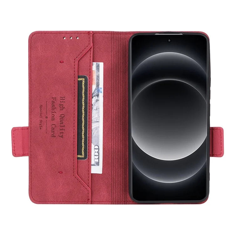 For Xiaomi 14 Ultra Wallet Case Hardware Decor PU Leather Stand Phone Cover