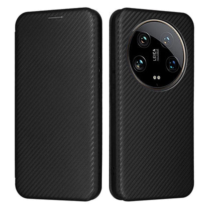 For Xiaomi 14 Ultra Case PU Leather Magnetic Closure Phone Cover with Card Holder