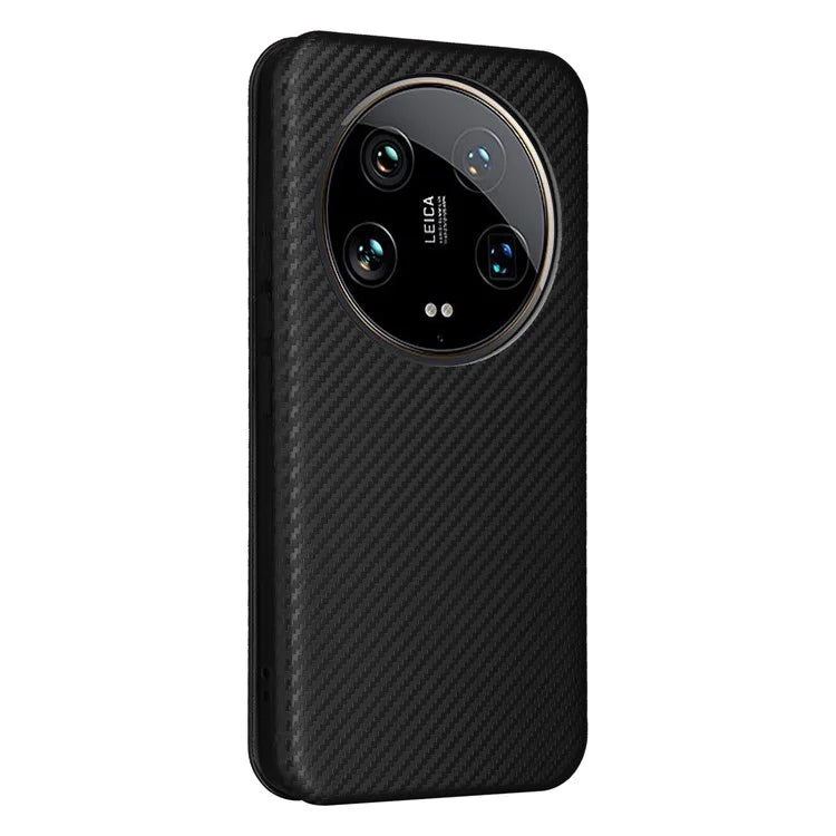 For Xiaomi 14 Ultra Case PU Leather Magnetic Closure Phone Cover with Card Holder