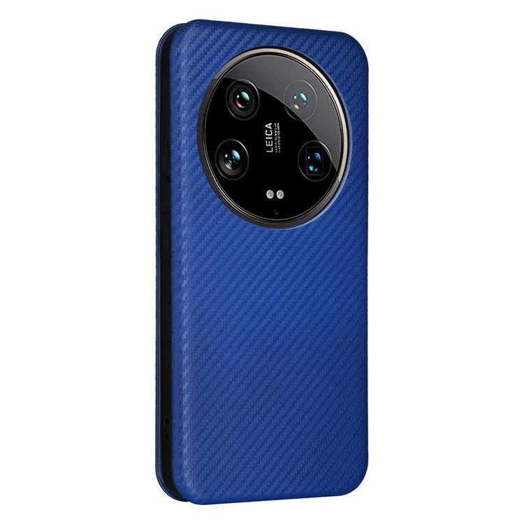For Xiaomi 14 Ultra Case PU Leather Magnetic Closure Phone Cover with Card Holder