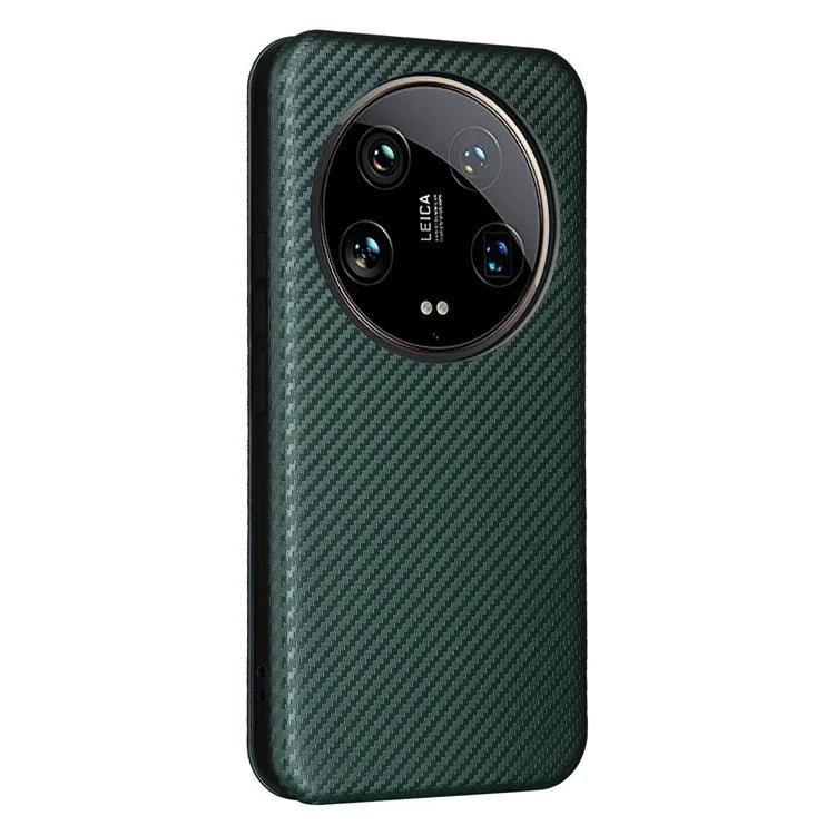 For Xiaomi 14 Ultra Case PU Leather Magnetic Closure Phone Cover with Card Holder