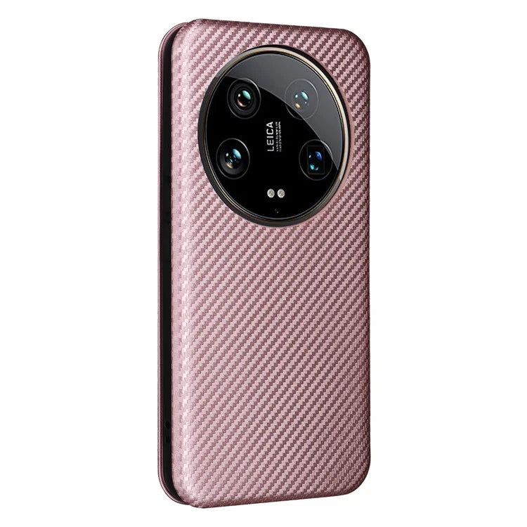 For Xiaomi 14 Ultra Case PU Leather Magnetic Closure Phone Cover with Card Holder