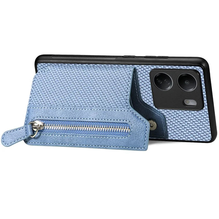 C1-04 For Xiaomi Redmi 13C 4G / 13C 5G / 13R 5G / Poco M6 5G / Poco C65 4G Wallet Phone Case Kickstand PU+PC+TPU Phone Cover