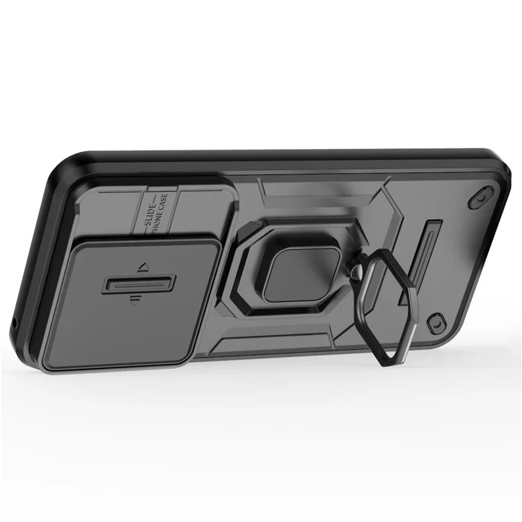 For Huawei Pura 70 Case PC+TPU Protective Phone Shell with Slide Lens Cover