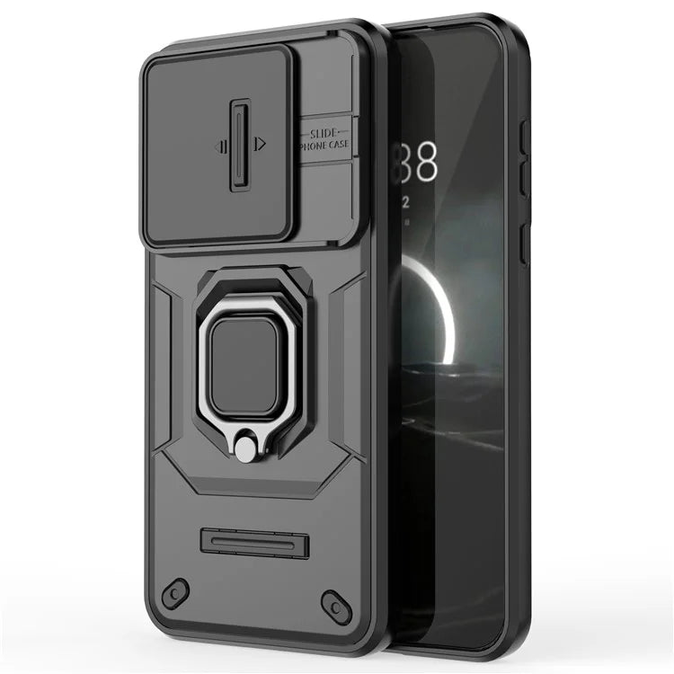For Huawei Pura 70 Case PC+TPU Protective Phone Shell with Slide Lens Cover