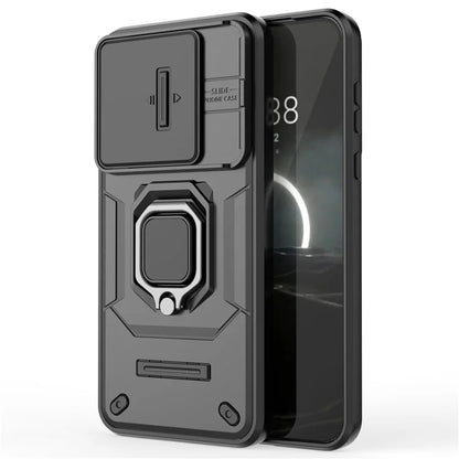 For Huawei Pura 70 Case PC+TPU Protective Phone Shell with Slide Lens Cover