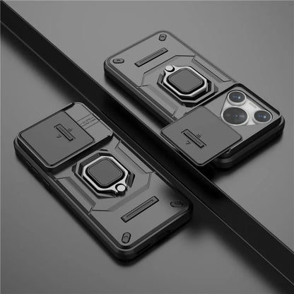 For Huawei Pura 70 Case PC+TPU Protective Phone Shell with Slide Lens Cover