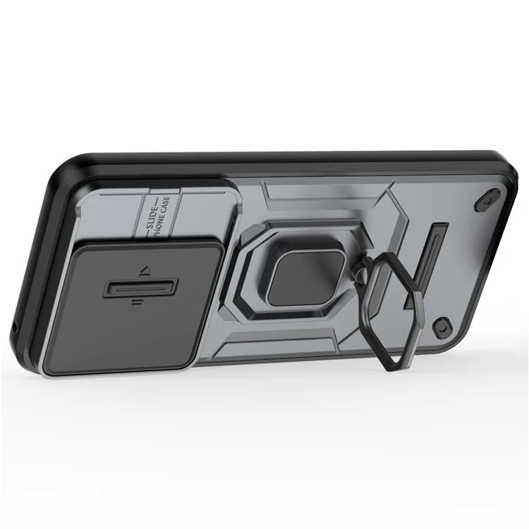 For Huawei Pura 70 Case PC+TPU Protective Phone Shell with Slide Lens Cover